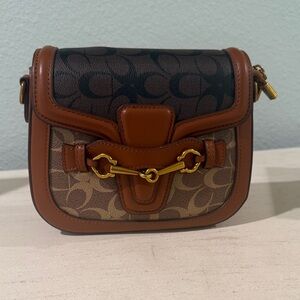 Brown and Tan Women's Bag